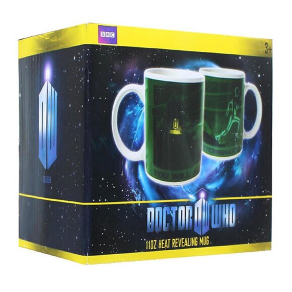Dr Who Heat Sensitive Coffee Mug Color Changing Dalek Skeleton Doctor BBC NIP - Picture 12 of 12
